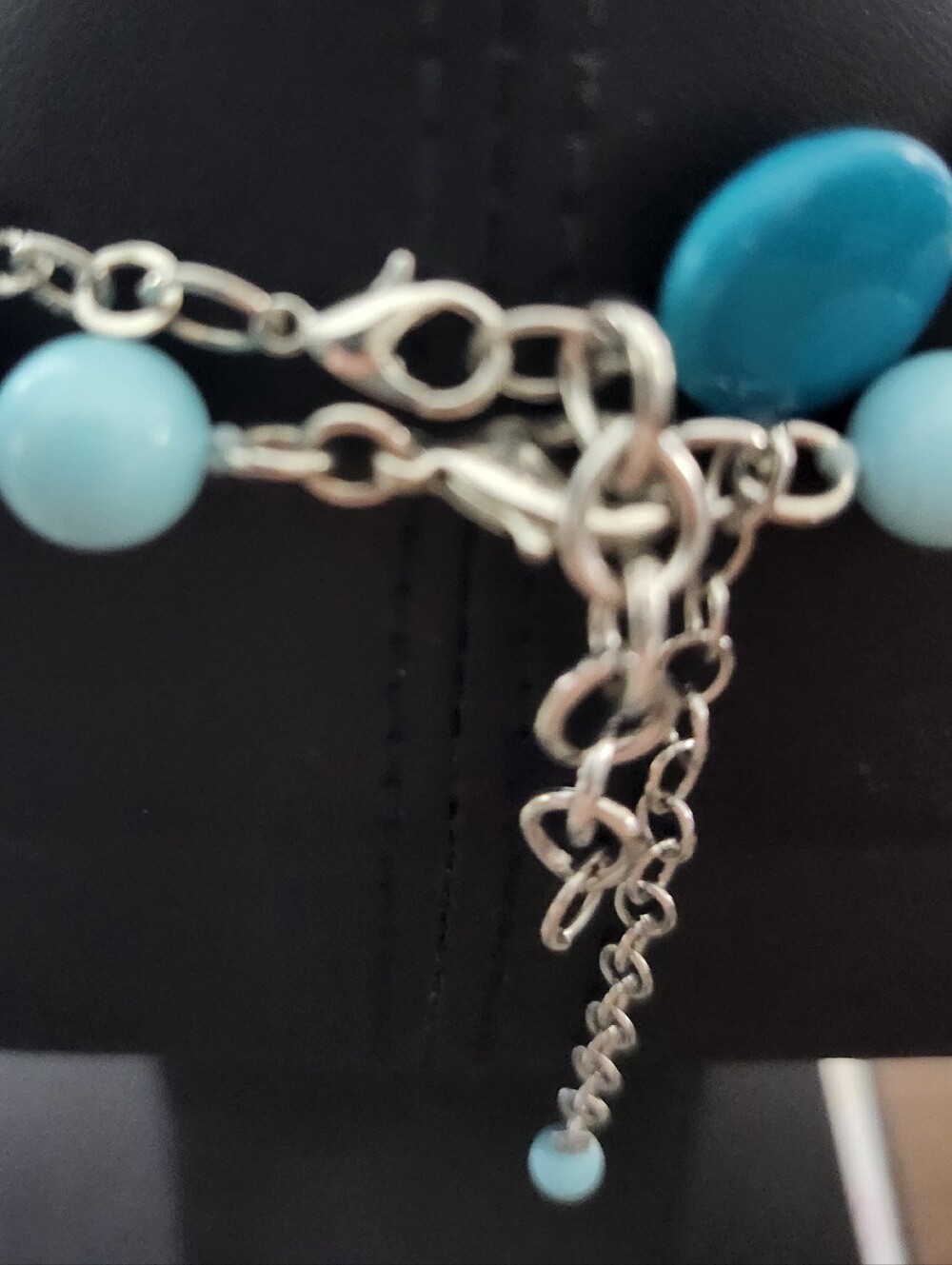 Glass and Rhinestone Necklace - Picture 6 of 7